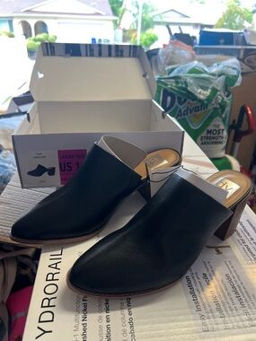 Dolce Vita Black Slip-On Mule Heels